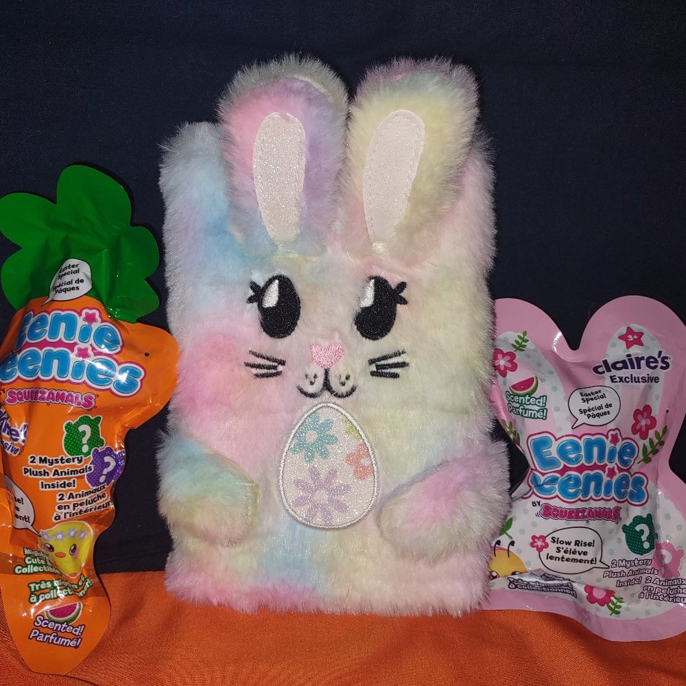 New Easter Bundle Two Mystery Squeezamals and a Fuzzy Bunny Journal